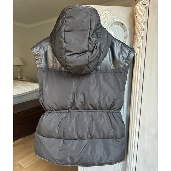 Rebecca Minkoff Puffer Coat MED Women Black Down Mia Coat Removable Hood Sleeves - Picture 9 of 14